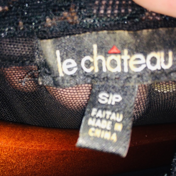 Ladies/girls - A Gorgeous Le Chateau Black lace, mesh and satin blouse - S - Picture 8 of 8